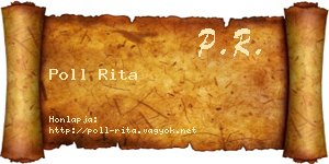 Poll Rita névjegykártya
